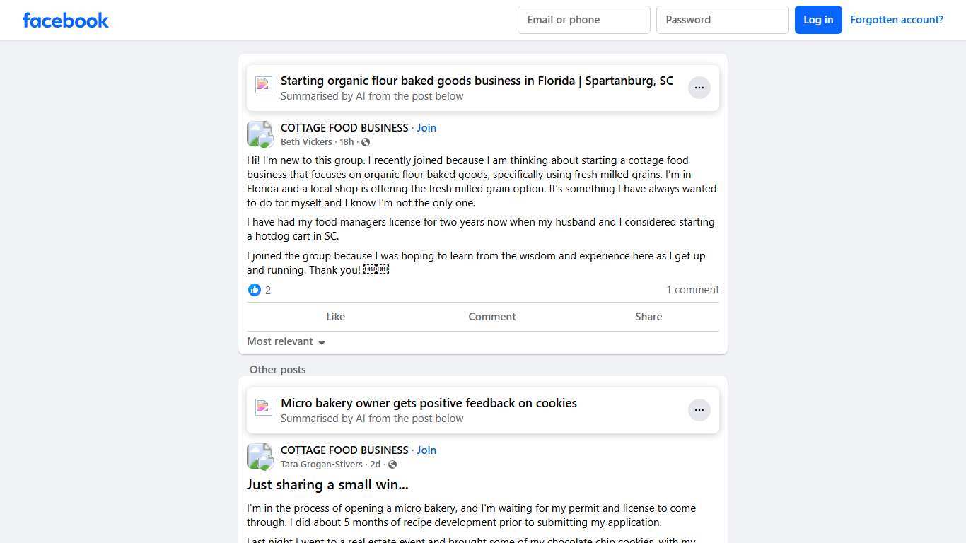 COTTAGE FOOD BUSINESS | Hi! I'm new to this group | Facebook